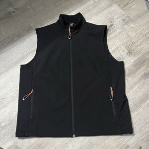 Mens XL Solaris Full-Zip Fleece Lined Vest Black Outdoor Performance